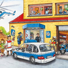 Puzzle 60 piese  Cadou macheta Siku Elicopter de politie Schmidt, Schimdt