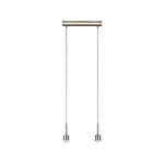 Pendant luminaire Pasteri Pro 2 x 60W nickel-matt, Schrack