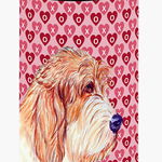 Caroline`s Treasures Petit Basset Griffon Vendeen Hearts Love Valentine`s Day Tall Boy Hugger Roşu, 