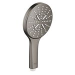 Para dus rotunda Grohe Rainshower Smartactive 130 cu 3 functii, antracit periat Hard Graphite, Grohe