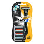 Aparat de Ras Hybrid pentru barbati Flex 3, 3 lame, pachet standard, 4 bucati