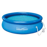 Piscina gonflabila cu pompa cu filtru inclusa Summer Waves, diametru 305 cm, inaltime 76 cm, PVC/otel, albastru