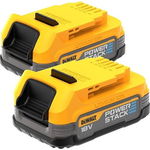 Set 2 baterii PowerStack, DeWALT, 18V Li-Ion 1.7Ah