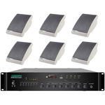 Pachet Sonorizare PA 60W de perete cu 6 zone, FM+USB+SD, DSPPA