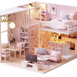 Macheta DIY mobilier casuta papusi Apartament Dream Loft scara 1:24
