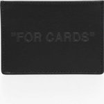 Off-White Leather Card Holder With Embossed Logo Black, Off-White
