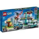 Jucarie 60371 City Ambulance Headquarters Construction Toy, LEGO
