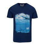 Tricou bleumarin cu print ocean Jack & Jones Premium Horizon