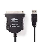 cablu imprimanta usb-a tata - centronics 36-pini tata, 2m, negru, nedis, NEDIS