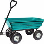 Carucior de gradina pentru transport universal, basculabil, 75 L, Greenmill, verde, Greenmill