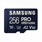 Card de Memorie microSDXC Samsung PRO Ultimate MB-MY256SB/WW 256GB, Class 10, UHS-I U3, V30, A2 + Adaptor USB, SAMSUNG
