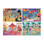 Puzzle Educa - Multi 4 Junior Park Attractions + Children'S Party, 20/40/60/80 piese (18601), Educa