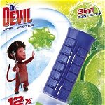 Dr. Diavolul Devil - Odorizant de toaletă sub formă de discuri de gel - Lime Twister, Dr Devil