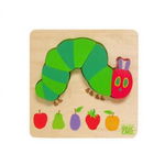 The Very Hungry Caterpillar | Joc puzzle din lemn Omida, Rainbow Designs