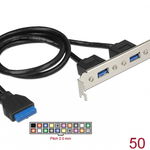 Delock Slot bracket - panou USB