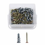 Set 200 bucati ancore pentru gips-carton si suruburi Orgrimmar, plastic/metal, gri/auriu, 13 x 31 mm