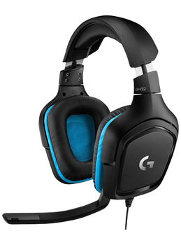 Casti cu microfon Logitech G432 7.1 Surround, 3.5mm jack, Black-Blue