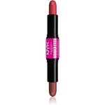 NYX Professional Makeup Wonder Stick Cream Blush baton pentru dublu contur culoare 03 Coral N Deep Peach 2x4 g, NYX Professional Makeup