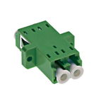 Standard LC-Duplex Coupling SM APC Polymer case green, Schrack