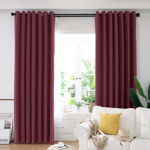 Draperie din catifea blackout cu inele auriu antic, Madison, 200x215 cm, densitate 700 g ml, Chocolate Brown, 1 buc, Five Store