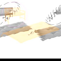 Perna banca de gradina vidaXL, bej, 100x50x7 cm, material oxford, 0.98 kg