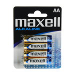 Set 4 baterii alcaline Maxell, AA, R6 