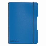 Caiet My.Book Flex A5, 40 file, dictando, coperta albastru deschis transparent, elastic negru, Herlitz