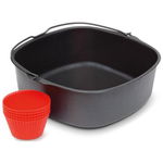 Accesoriu set principal de coacere Philips HD9925/01 (tava de copt, 7 forme pentru briose) compatibil cu gama Airfryer Compact HD920x, HD9252, Philips
