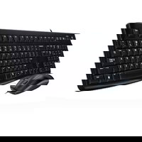 Kit Tastatura si Mouse cu fir LOGITECH MK120 920-002563, USB, Black