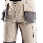 Pantaloni de lucru cu bretele, 6 in 1, tip salopeta , marimea M (50cm) , Crem, neo