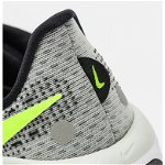 Nike, Pantofi din material textil cu amortizare pentru alergare Vomero 17, Alb/Verde neon/Negru
