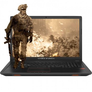 Laptop GL753VD ASUS, i7-7700HQ, 17.3", 8GB, 1TB, GeForce GTX1050