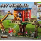 Set de constructie Leduo, My World of Minecraft, ZOO, 438 piese tip lego, OEM