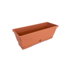 Jardinieră cu suport Verbena 59,9x19,7x15,7 cm teracotă