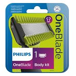 Rezerva OneBlade QP620/50, kit 1 lama fata, 1 lama corp, 1 pieptene, compatibil gama OneBlade, Philips