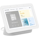 Boxa inteligenta Google Nest Hub (2nd Gen), 7" touchscreen, Wi-Fi, Bluetooth, 3 Microfoane, Alb