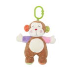 Jucarie de plus, Lorelli, Maimutica, 22 cm, zornaitor, 0 luni+, Lorelli Toys