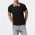 Tricou modern tip pentru barbati, cu guler si maneca scurta, pentru vara, potrivit pentru golf, disponibil in cinci culori, Neer