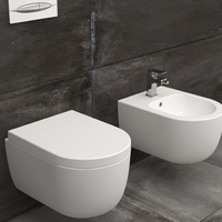 Vas WC suspendat Padme, alb, din ceramica