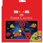 Set cadou Faber-Castell 6 carioci connector 3D Art
