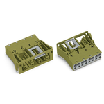 Snap-in socket; 4-pole; Cod. B; 4,00 mm²; light green, Wago
