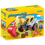 Playmobil - 1.2.3 Excavator Cu Brat Mobil, Playmobil