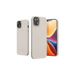 Husa Kwmobile pentru Apple iPhone 14 Plus, Silicon, Bej, 59076.96