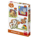 Baby puzzle - Animalute jucause (3-5 piese), Dino, 2-3 ani +, Dino