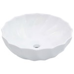 vidaXL Chiuvetă de baie, alb, 46 x 17 cm, ceramică, vidaXL