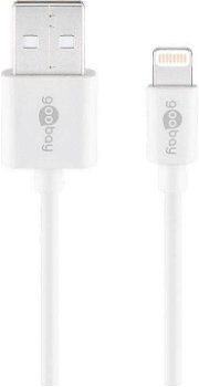 Cablu alimentare sincronizare iPhone iPad 0.5m alb Goobay, Goobay