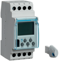 Programator digital saptamanal, 1canal, 16A, 2M 24V, Hager