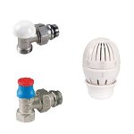 Set robineti tur/retur termostatic pentru calorifere Giacomini R470FX003, 1/2", Giacomini