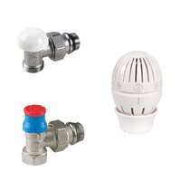 Kit robinet calorifer termostatat + robinet calorifer retur + cap termostat Giacomini R470FX003, alama, 1/2"