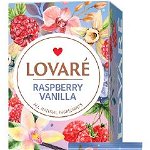 Ceai negru Lovare Raspberry Vanilla, 24 pliculete